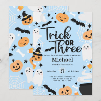Halloween Trick oder 3. Geburtstags-Party Einladung