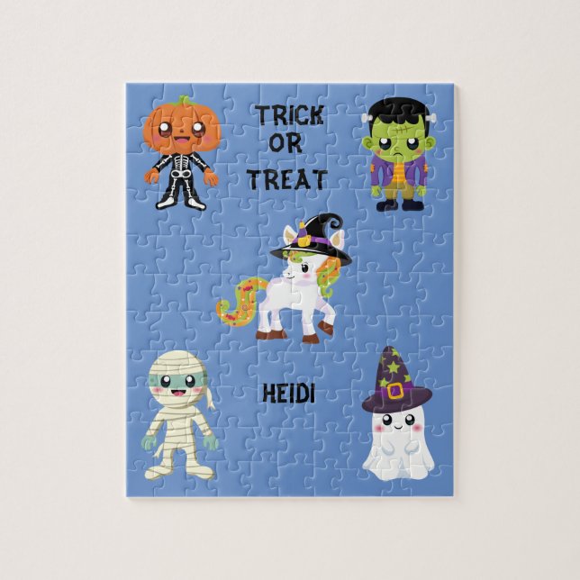 HALLOWEEN "TRICK ODER BEHANDLUNG KIDS PUZZLE PERSO (Vertikal)