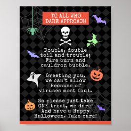 Halloween-Trick oder die Behandlung eines pandemis Poster