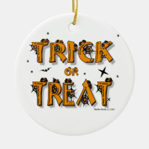 Halloween Trick-oder-Leckerei-Spiegelschmuck Keramikornament