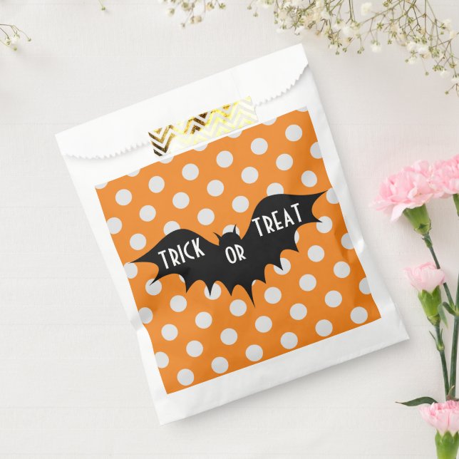 Halloween-Trick oder Orangenpolka-Punkte Geschenktütchen (Versiegelt)