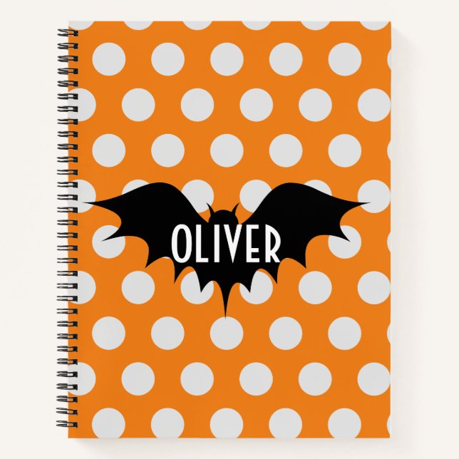 Halloween-Trick oder personalisierte Monogramm beh Notizbuch (Vorderseite)