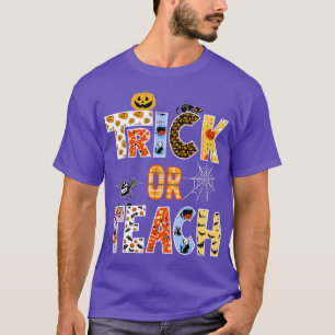 Halloween-Trick oder Teeach Halloween-Lehrer T-Shirt