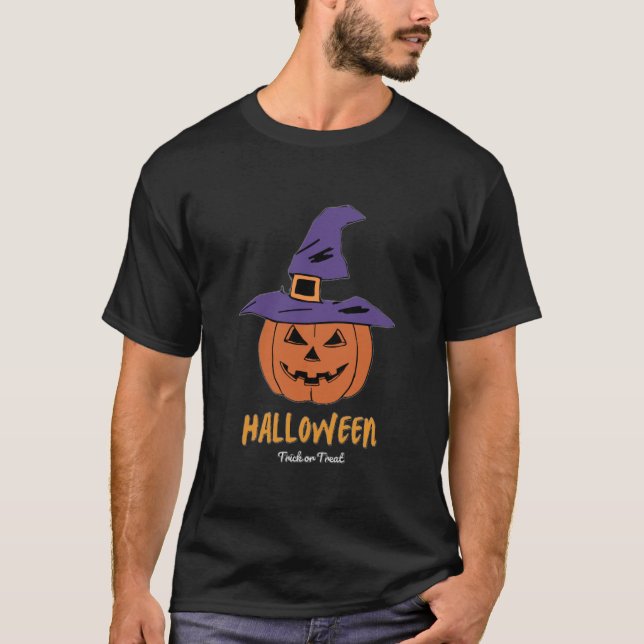Halloween Trick oder Treat Beängstigend Pumpkin T-Shirt (Vorderseite)