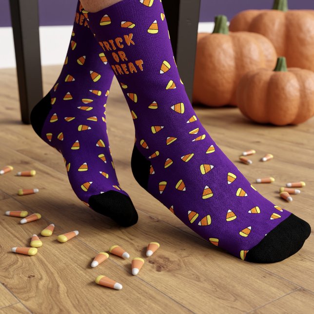 Halloween Trick oder Treat Candy Cornflakes Socken (Treat your feet to the sweetest Halloween delight!)