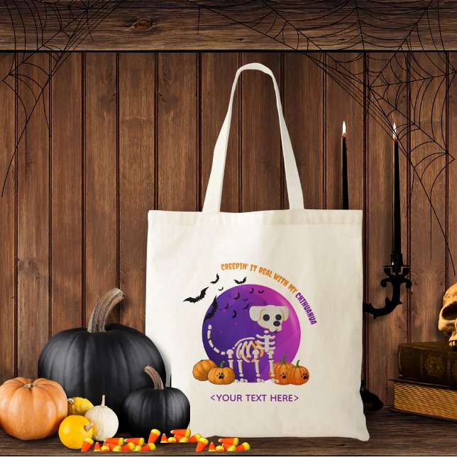 Halloween Trick oder Treat Dog Candy Tote Bag Tragetasche (Trick or Treat OR show up to the Halloween party in style. Represent your favorite dog breed!!)