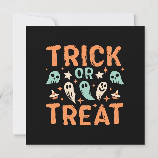 Halloween Trick oder Treat Einladung (Vorderseite)