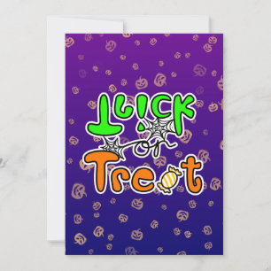 Halloween Trick oder Treat Flat Card