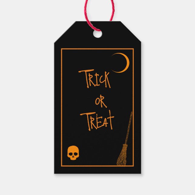 Halloween Trick oder Treat Geschenkanhänger (Vorderseite)