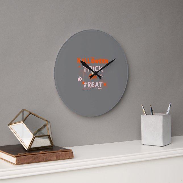 Halloween Trick oder Treat Große Wanduhr (Büro)