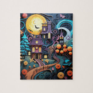 Halloween Trick oder Treat Houses Puzzle