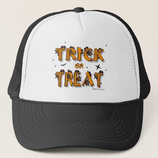 Halloween - Trick oder Treat - Hut/Cap Truckerkappe (Vorderseite)