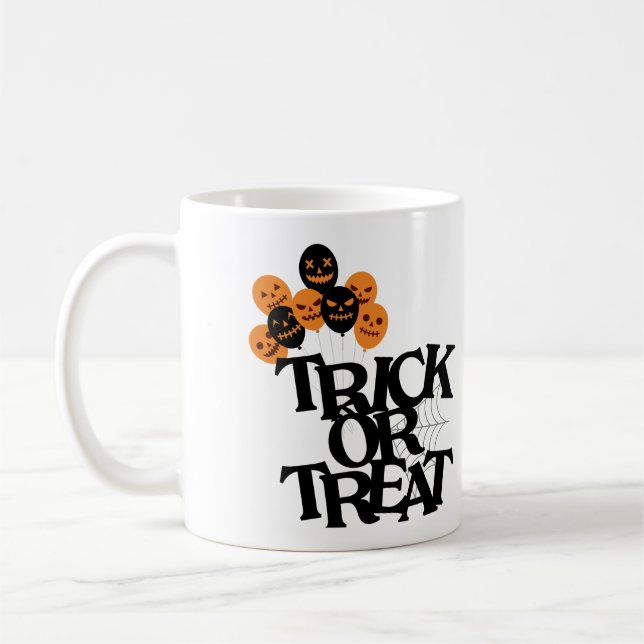 Halloween Trick oder Treat Kaffeetasse (Links)