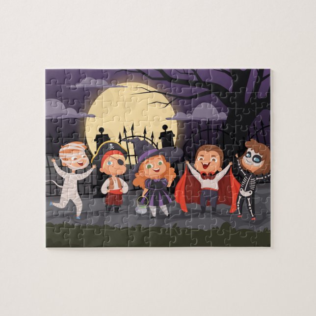 Halloween Trick oder Treat Kids Puzzle (Horizontal)