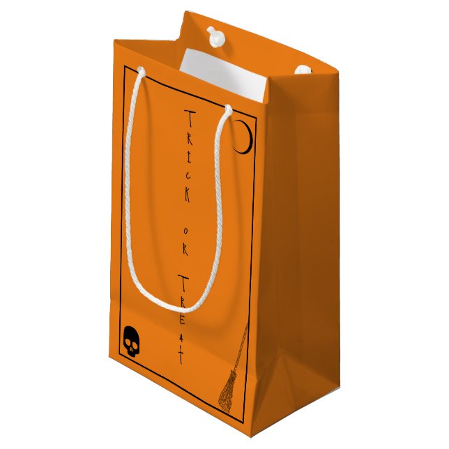 Halloween Trick oder Treat Kleine Geschenktüte (Vorderseite Schrägansicht)