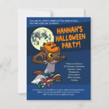 Halloween Trick oder Treat Little Cartoon Werewolf