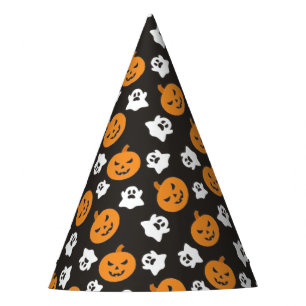 Halloween Trick oder Treat Niedliche Geister & Pum Partyhütchen