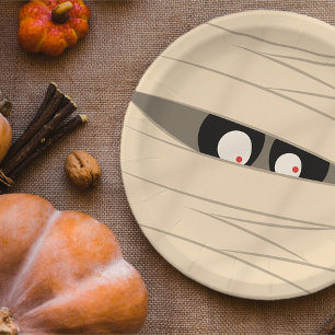 Halloween Trick oder Treat Niedlichen Mummy Squigg Pappteller