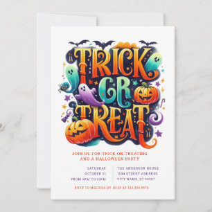 Halloween-Trick oder Treat-Party Einladung