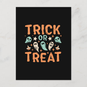 Halloween Trick oder Treat Postkarte