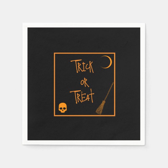 Halloween Trick oder Treat Serviette (Vorderseite)