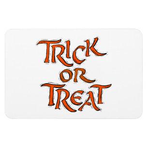 Halloween Trick oder Treat Shaky Orange Words Magnet