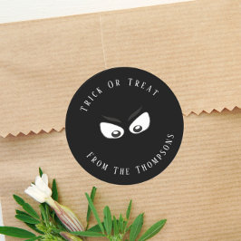 Halloween Trick oder Treat Spooky Ghost Niedliche Runder Aufkleber