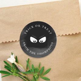 Halloween Trick oder Treat Spooky Ghost Niedliche Runder Aufkleber