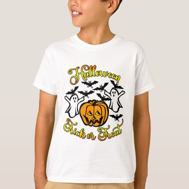 Halloween Trick oder Treat T-Shirt (Vorderseite)