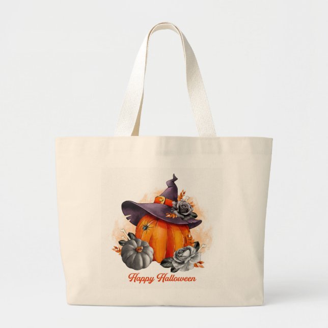 Halloween Trick oder Treat Tote Bag Jumbo Stoffbeutel (Vorne)