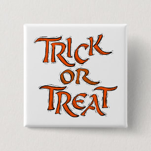 Halloween Trick oder Treat Words Button