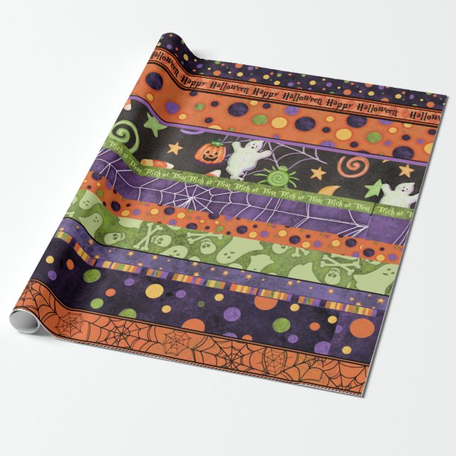 Halloween Trick oder Treat Wrapping Paper Geschenk Geschenkpapier (Ungerollt)