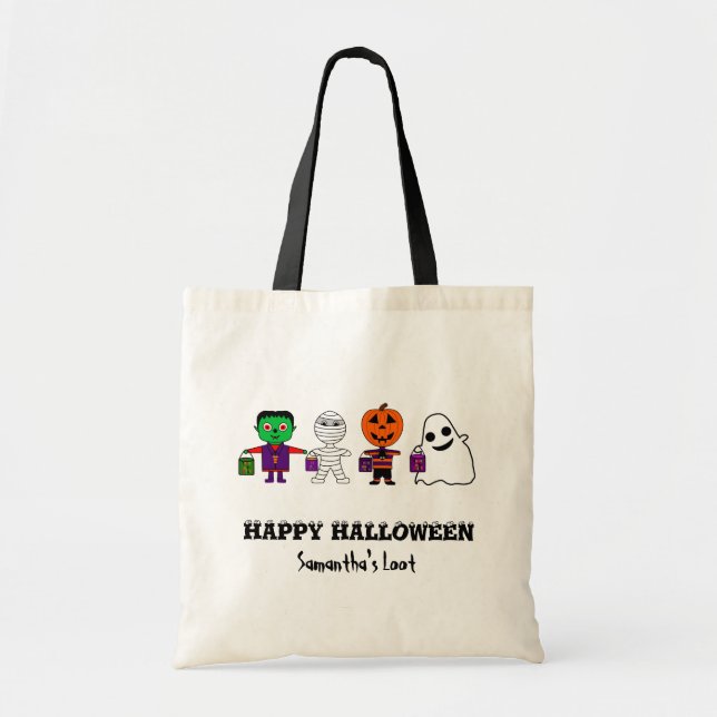 Halloween Trick oder Treaters Loot Bag Tragetasche (Vorne)