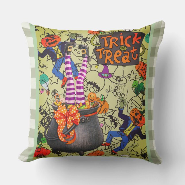 Halloween, Trick oder Treatkissen Kissen (Vorderseite)