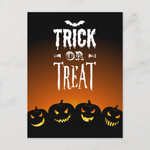 Halloween-Trick oder Treatpfade Postkarte