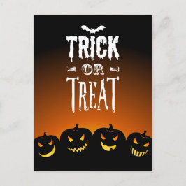 Halloween-Trick oder Treatpfade Postkarte