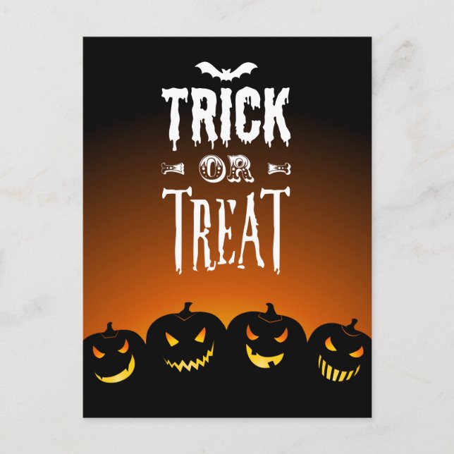 Halloween-Trick oder Treatpfade Postkarte (Vorderseite)