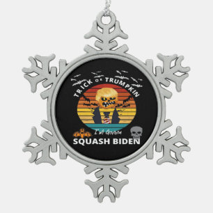 Halloween Trick oder Trumpkin Horror Kostüm Classi Schneeflocken Zinn-Ornament