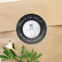 Halloween-Trick oder verwöhnte Beängstigende Schal Runder Aufkleber