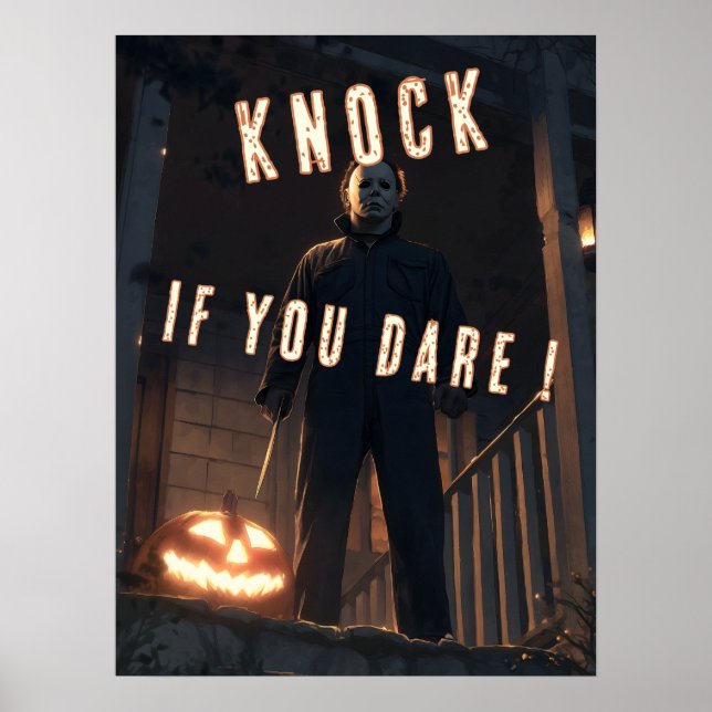 Halloween Trick or Treat Knock if You Dare Horror  Poster (Vorne)