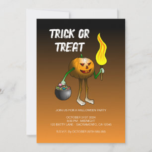 Halloween-Trick-or-Treat-Party-Einladung Einladung