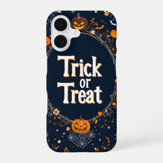 Halloween Trick or Treat Pumpkin Design iPhone 16 Hülle