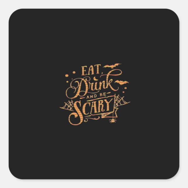 Halloween Trick Or Treat  Quadratischer Aufkleber (Vorderseite)