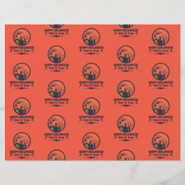 Halloween Trick or Treat Scrapbook Paper Flyer