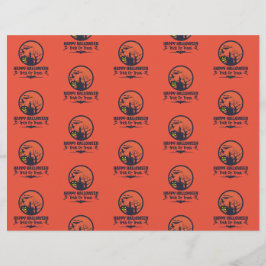 Halloween Trick or Treat Scrapbook Paper Flyer