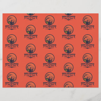 Halloween Trick or Treat Scrapbook Paper Flyer