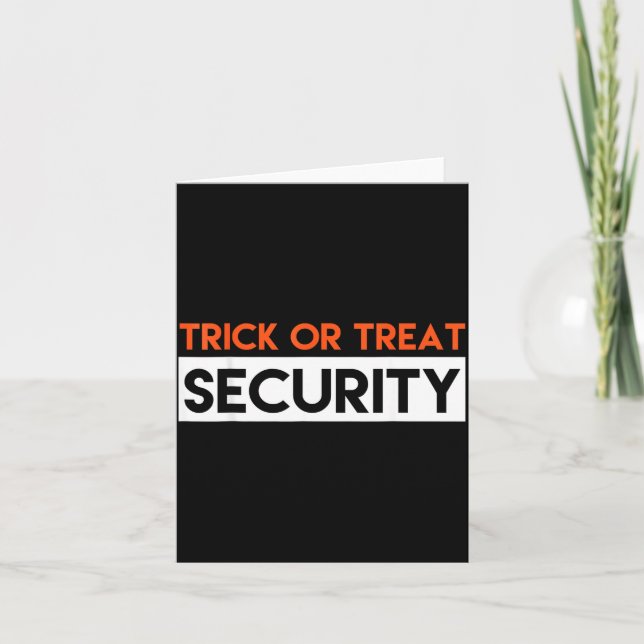 Halloween Trick Or Treat Security -y Big Brother,  Karte (Vorderseite)