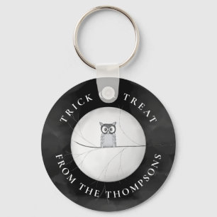 Halloween Trick Or Treat Spooky Creepy Owl Schlüsselanhänger