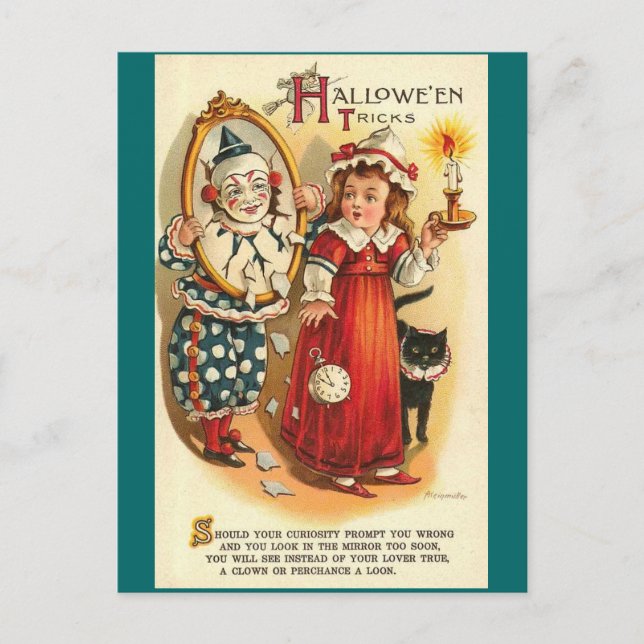 Halloween Tricks Postkarte (Vorderseite)