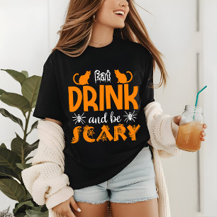 Halloween trinken und Beängstigend sein, modern wi Tri-Blend Shirt